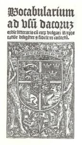 Christiern Pedersens Vocabularium ad usum dacorum (Paris 1510; LN 216)